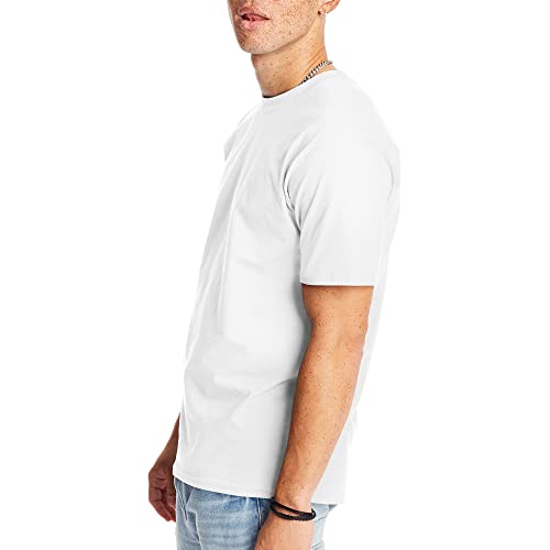 Hanes Mens Beefyt T-shirt, Heavyweight Cotton Crewneck Tee, 1 Or 2 Pack, Available In Tall Sizes Fashion-t-shirts, White - 1 Pack, X-Large US - Image 3
