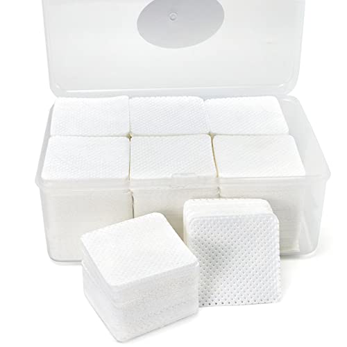 1100PCS Lint Free Nail Wipes with Case Package  NonWoven Soft Nail Polish Remover Pads  Lint Free Wipes for Gel Nails  DIY Nail Art Supplies
