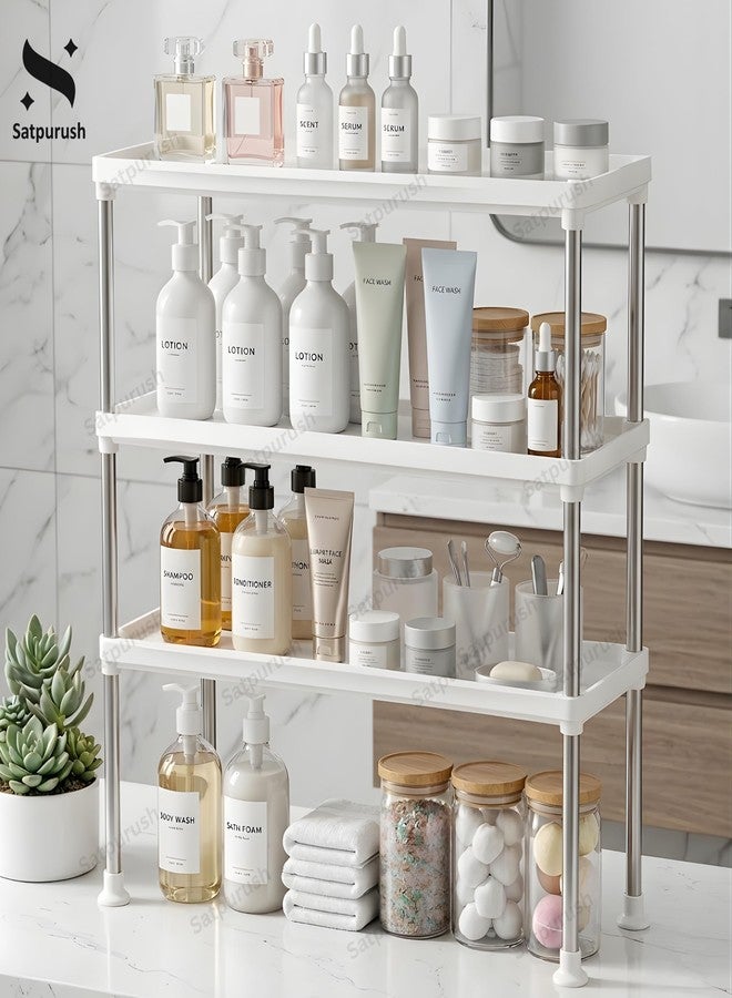 Satpurush 3-Tier Kitchen Organizer Rack – Space-Saving Metal Countertop Shelf for Spice Jars, Oil Bottles & Containers, Modern Storage Solution (3 Layer) - Image 5