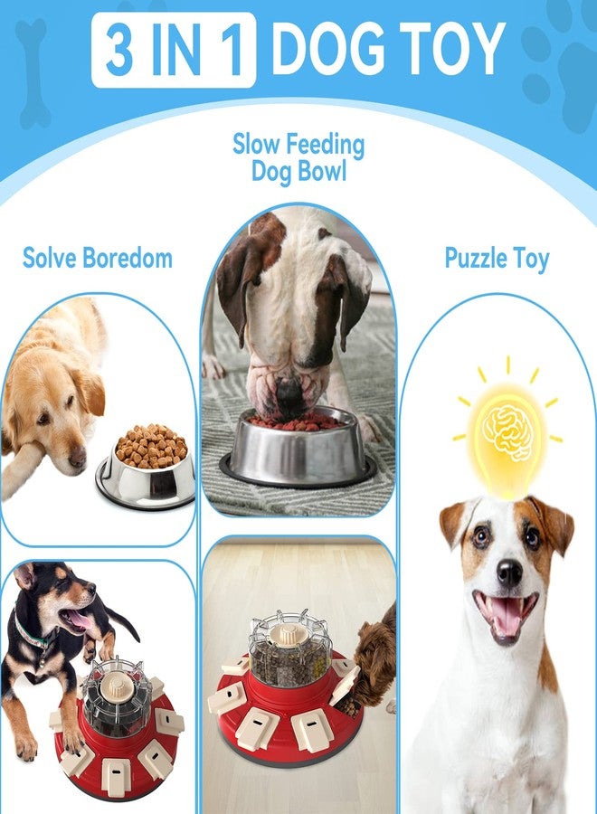 Monotre Dog Puzzle Toys, High-Capacity Puzzle Slow Feeder That Combines Dog Feeding Bowl and Brain Stimulation, Dog Treat Dispenser for Large, Medium and Small Dogs, IQ Training 2-in-1 Level - Image 2