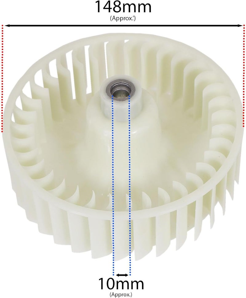 Spares2go Fan Impeller compatible with Samsung Tumble Dryer DV70 DV80 DV90 - Image 2