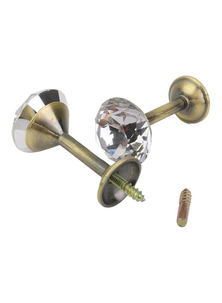 Zeenah Furniture Crystal Curtain Hold Backs Window Drapery Tie Back Clips Wall Hook Tassel Holder - Image 2