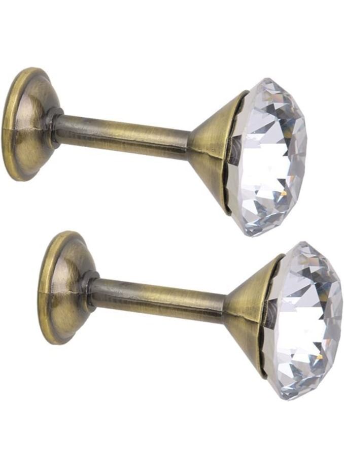 Zeenah Furniture Crystal Curtain Hold Backs Window Drapery Tie Back Clips Wall Hook Tassel Holder - Image 1