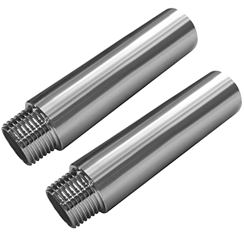 Beduan Stainless Steel Pipe Fittings 34 NPT Male x 34 NPT Female Threaded 4 Length Nipple Cast Pipe Pack of 2 - Image 1