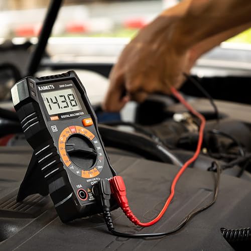 KAIWEETS Digital Multimeter with Case, DC AC Voltmeter, Ohm Volt Amp Test Meter and Continuity Test Diode Voltage Tester for Household Outlet, Automotive Battery Test (Anti-Burn with Double Fuses) - Image 4
