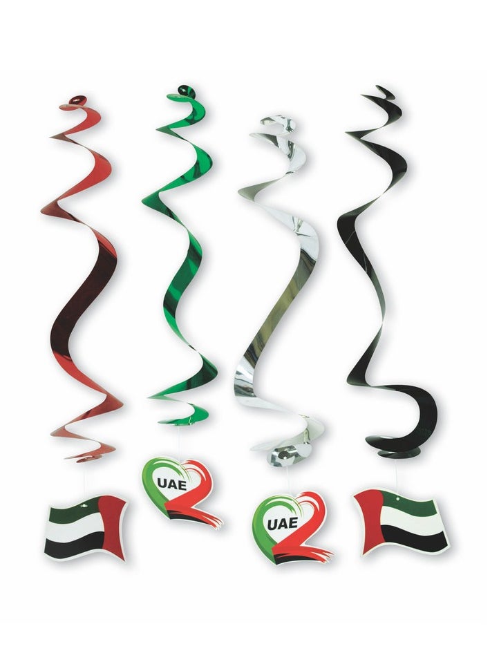 Party Magic - UAE National Day Streamer Decoration,4Pcs/Pk - Image 1