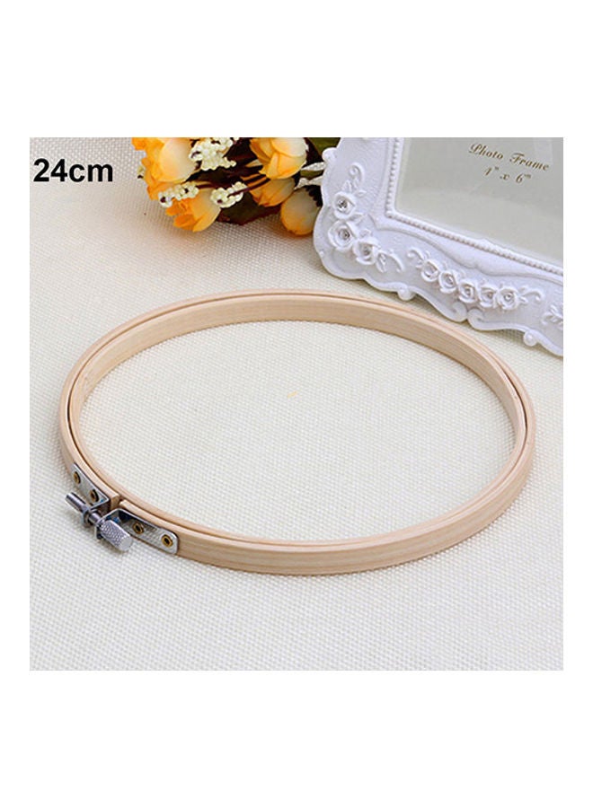 NIBEMINENT Cross Stitch Machine Adjustable Embroidery Hoop Ring Bamboo Sewing Tool 13-27cm Brown 20*10*20cm  - Image 1