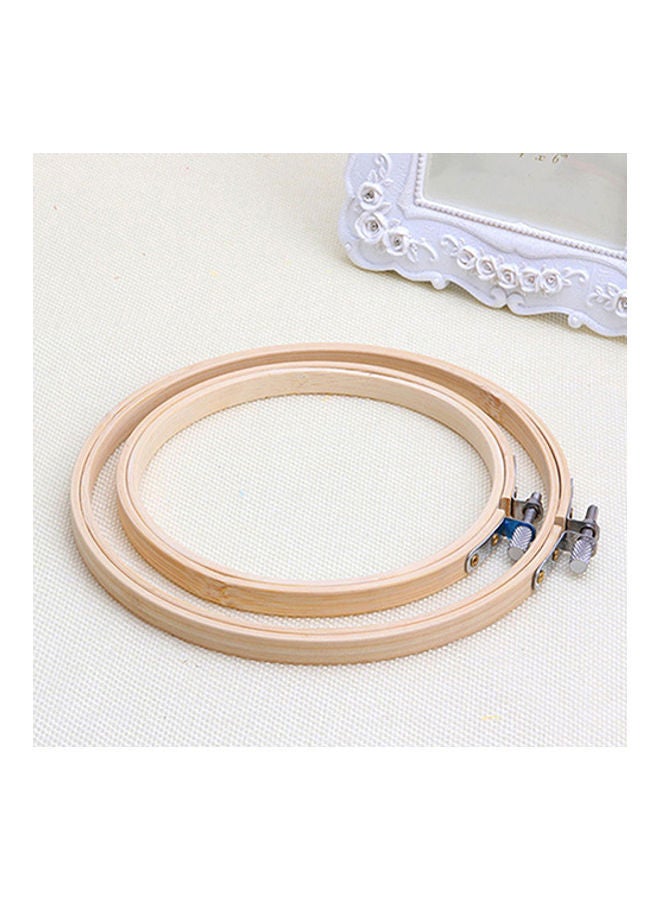NIBEMINENT Cross Stitch Machine Adjustable Embroidery Hoop Ring Bamboo Sewing Tool 13-27cm Brown 20*10*20cm  - Image 5