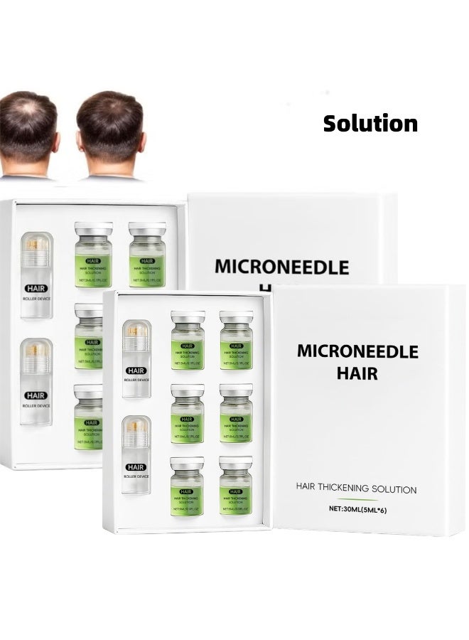 Solution 2-BOX Microneedle Hair, Alphainfuse Hair Regrowth System, Advanced Hair Growth Treatment Serum for Thicker, Fuller Hairs, Strengthens Roots, Gentle Painless, Supports Healthy Hairs Growth for Men & Women (2Pcs) - Image 1