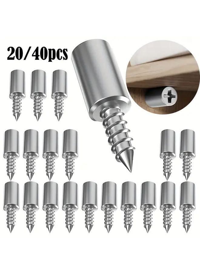 40 Pcs Black Shelf Screws With Non Slip Rubber Sleeves For Cabinets Glass Panels Wardrobes - Image 2