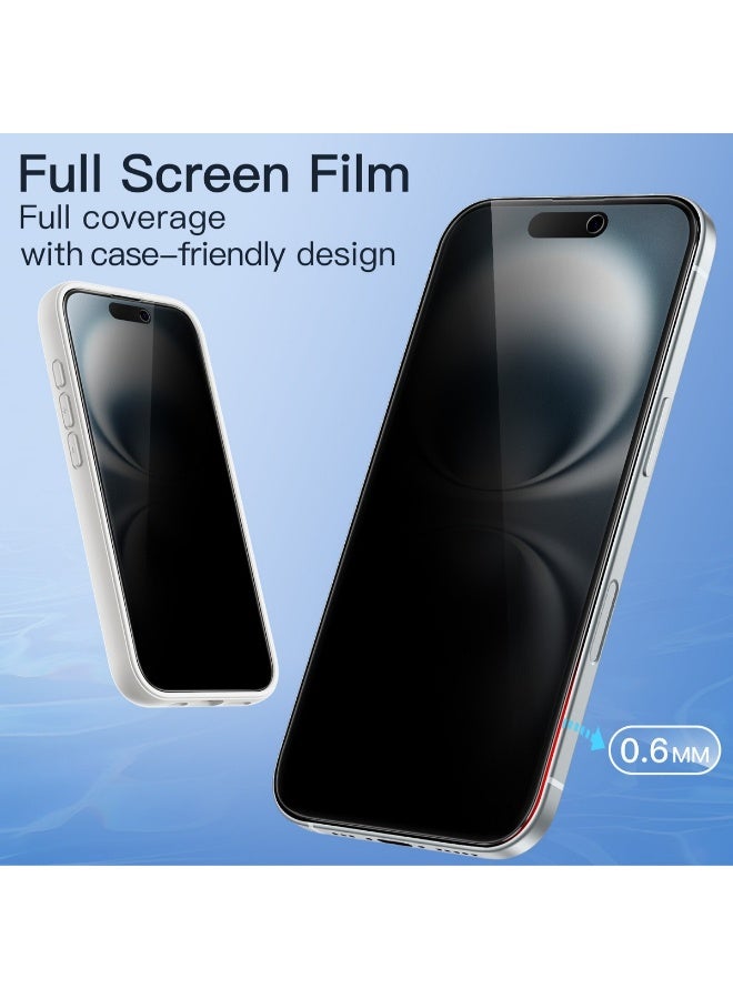 جراب حماية لموبايل آيفون 16 بلس (iPhone 16 Plus), مجموعة مكونة من حافظة حماية مضادة للخدش والاصفرار على المدى القريب ويدعم الشحن اللاسلكي ماج سيف, واقي شاشة مضاد للكسر للخصوصية (لقافة), و واقي كاميرا زجاجي, مجموعة كاملة لحماية جهازك من الخدوش والسقوط والكسر (3in1) - Image 2
