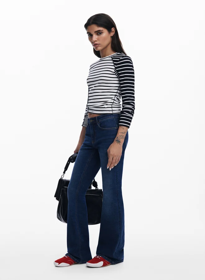 DESIGUAL Striped T-Shirt