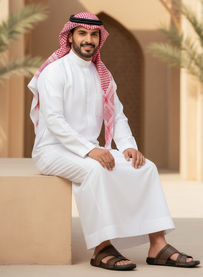 D.D.Star Arabic Slipper For Men, Handmade Men's Sandals With Memory Foam Sole, Big Size And Comfortable Traditional Arabic Sandals. - Image 3