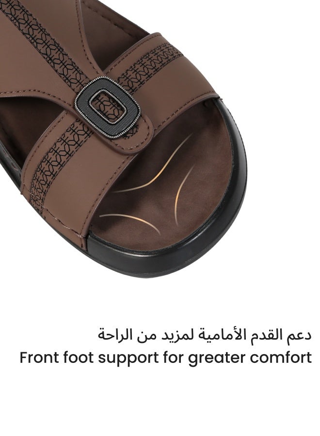 D.D.Star Arabic Slipper For Men, Handmade Men's Sandals With Memory Foam Sole, Big Size And Comfortable Traditional Arabic Sandals. - Image 4