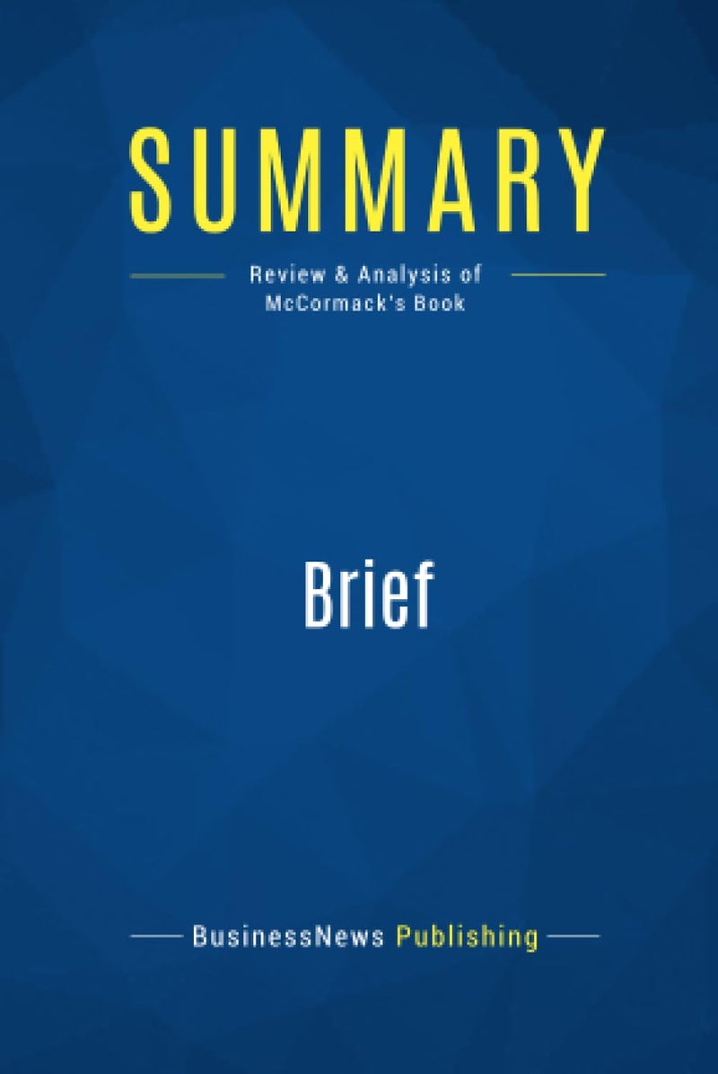 Summary: Brief: Review and Analysis of McCormack's Book - Image 1
