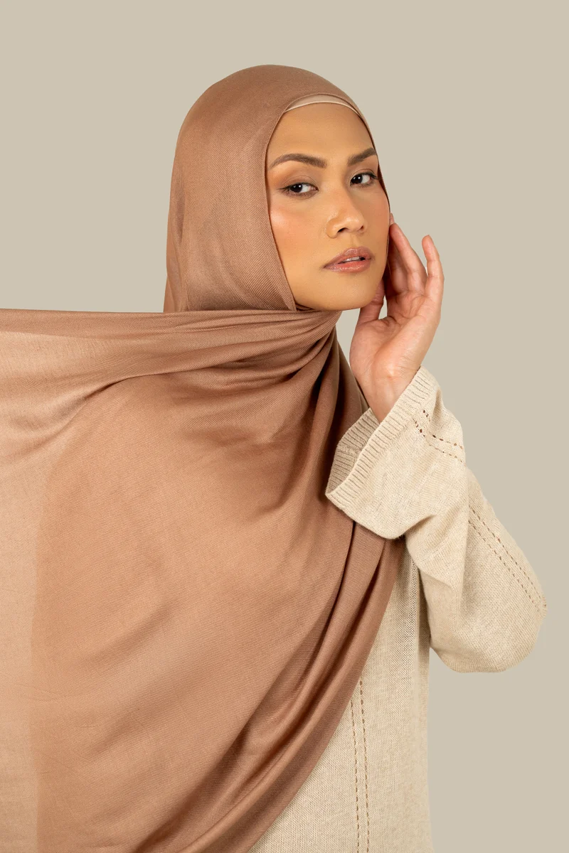 سيلكروز حجاب مودال تويل بلون وردي ناعم