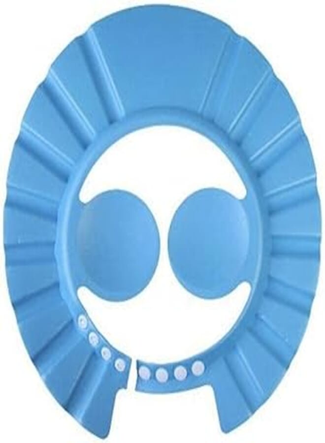 Eye Shield Shampoo Shower Protector Cap Soft Hat for Baby-Blue 