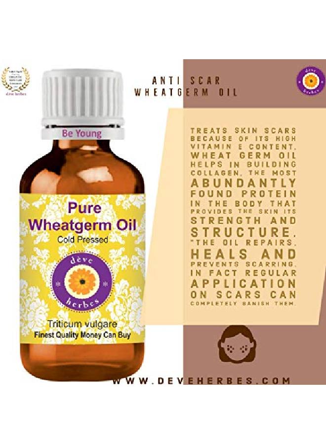 Deve Herbes Pure Wheatgerm Oil (Triticum Vulgare) 100% Natural Therapeutic Grade Cold Pressed For Skin Hair 30Ml (1.01 Oz) - Image 4