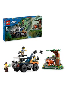 LEGO City Jungle Explorer Off-Road Truck Toy Building Set For Kids Aged 6 And Over, Fun Birthday Gift Idea, Off-Road Vehicle, 3 Adventurer Minifigures, Tiger Figure 60426 (314 Pieces)  - Image 1