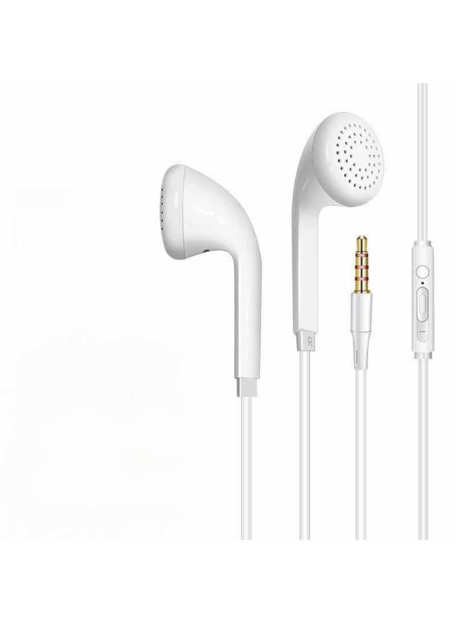 Direct Headphones High Sound Quality Flat Ear Headphones For Apple Oppo For Huawei Vivo Wire Control Headset-Color:Black [Classic Edition]]