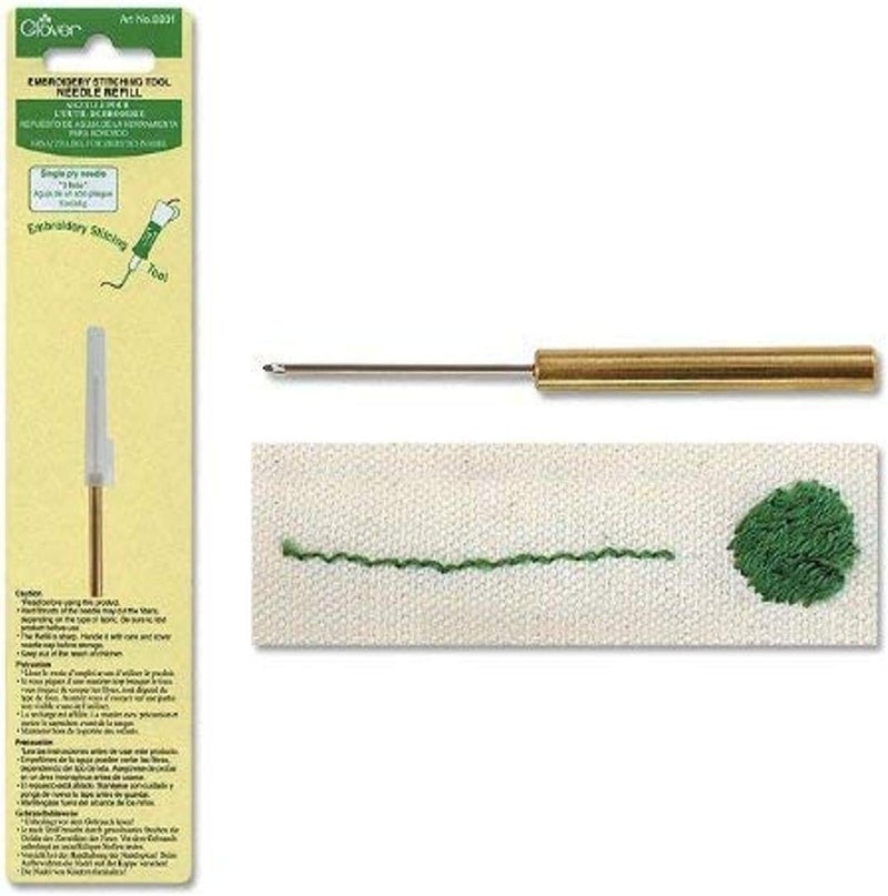 ã‚¯ãƒ­ãƒãƒ¼(Clover) Embroidery Stitching Tool Needle Refill - Single Ply - Image 1