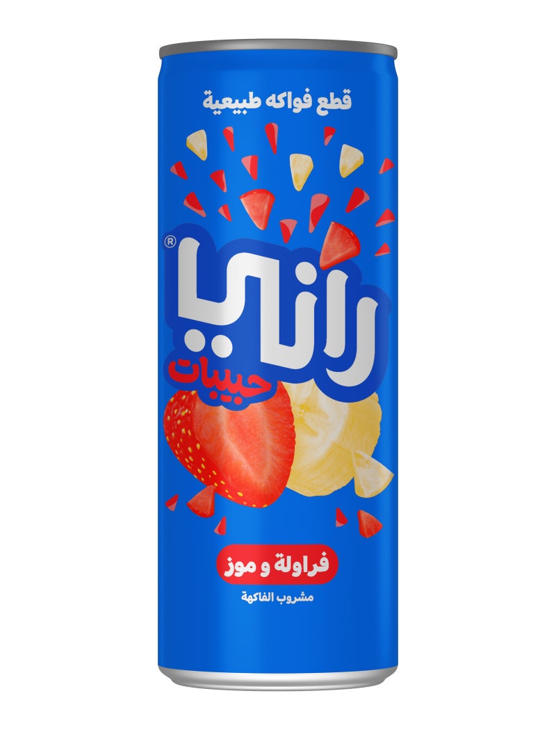 راني عصير فراولة وموز مع قطع في علبة - Image 2