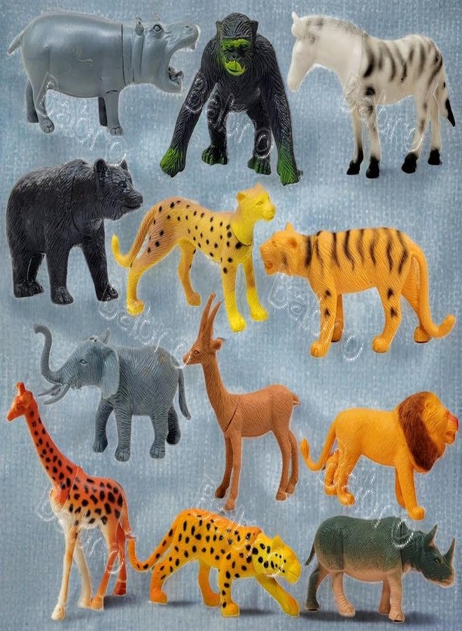 BABRO - Wild Animal Toy Set for Kids, Wild Animal Playsets, Educational Toy Set for Kids (12 Pcs) - Image 3