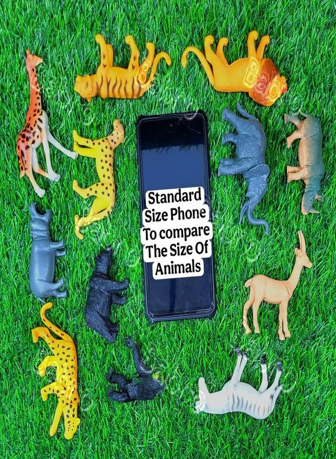 BABRO - Wild Animal Toy Set for Kids, Wild Animal Playsets, Educational Toy Set for Kids (12 Pcs) - Image 4