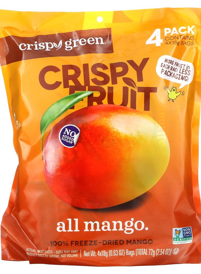 Crispy Fruit All Mango 4 Pack 0.63 oz (18 g) Each