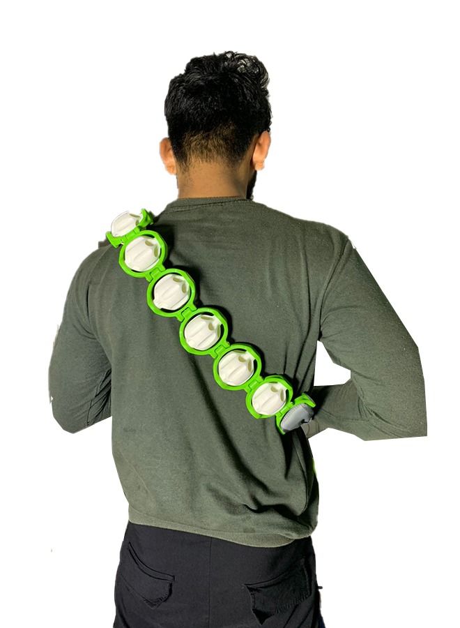 Portable Handheld Upper Lower Back Shoulder Neck massge Roller Rope - Image 1