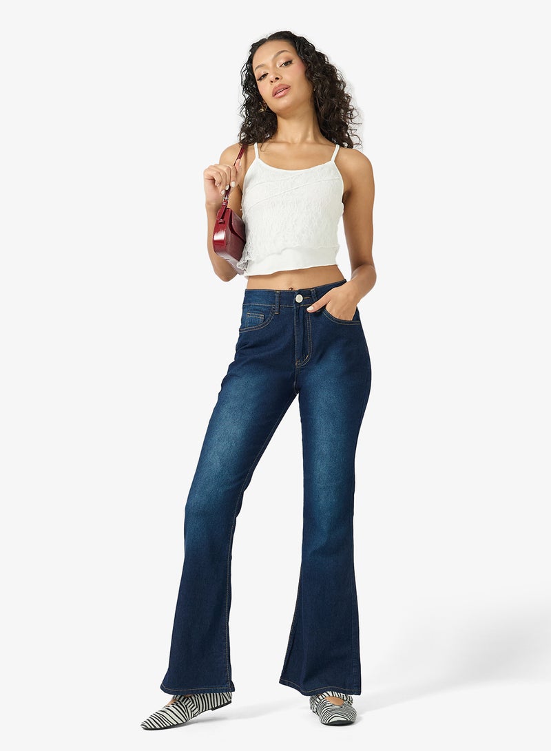 Ginger High Rise Flared Jeans - Image 2