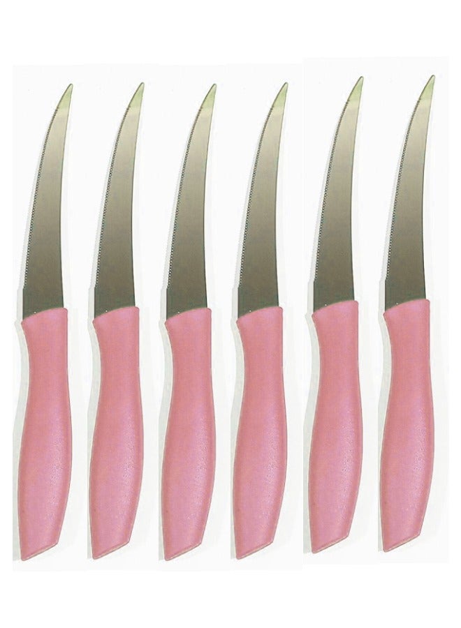 6-Piece Knife Set Pink/Silver  - Image 1