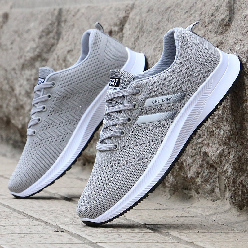 Spring And Sports Shoes Men'S Shoes Men'S Breathable Casual Running Mesh Mesh Shoes Lightweight Deodorant Work Shoes - Image 1