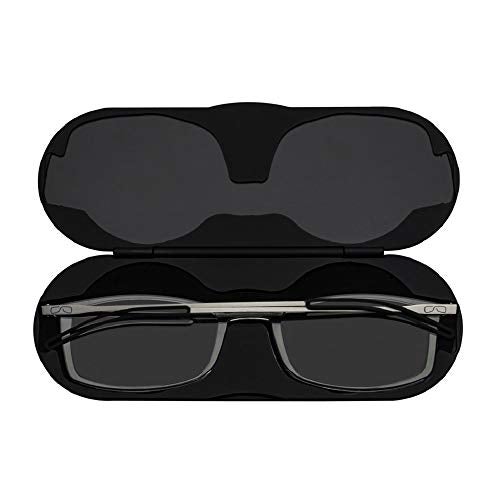 ThinOptics unisex adult Milano Aluminum Case + Frontpage Brooklyn Reading Glasses, Clear Frames Blue Light Filtering, 44 mm US - Image 3