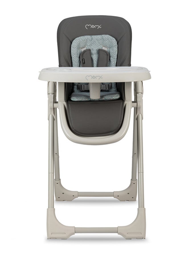 Momi Gojo Comfortable Safest Highchair For Babies Of Age 6 - 36 Months With 7-Position Height Adjustment & Safety Belts, Double Tray, 3-Stage Backrest Adjustment - Grey - Image 2