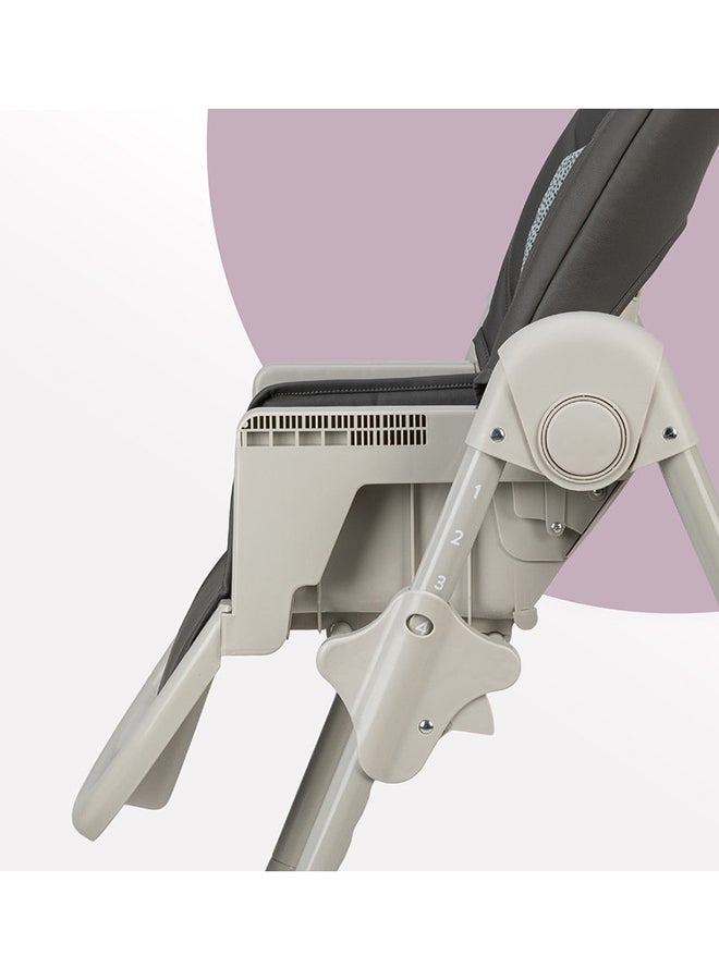 Momi Gojo Comfortable Safest Highchair For Babies Of Age 6 - 36 Months With 7-Position Height Adjustment & Safety Belts, Double Tray, 3-Stage Backrest Adjustment - Grey - Image 3