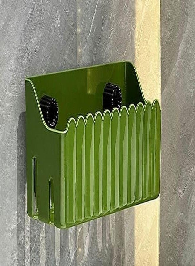 Furret 🌟 Modern Luxury Wall Organizer Basket – Amazing Self-Adhesive Storage Box for Home, Kitchen & Bathroom – Elegant Green Design (19×8.8×7.5 cm) - Image 1