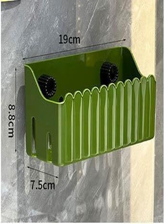 Furret 🌟 Modern Luxury Wall Organizer Basket – Amazing Self-Adhesive Storage Box for Home, Kitchen & Bathroom – Elegant Green Design (19×8.8×7.5 cm) - Image 2