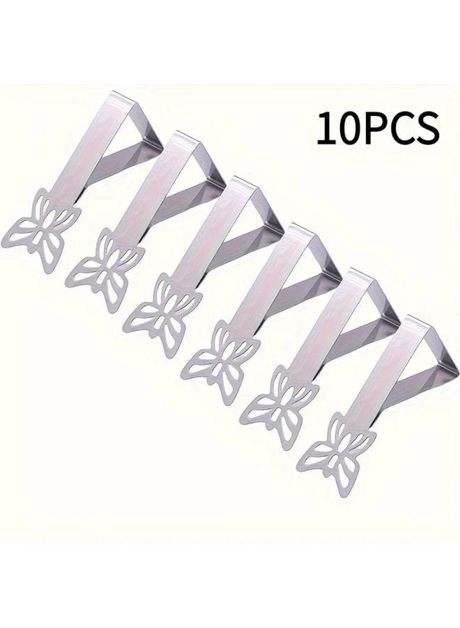 10pcs Butterfly Tablecloth Clips Heavy Duty Metal Retainers For Indoor Outdoor Use - Image 1