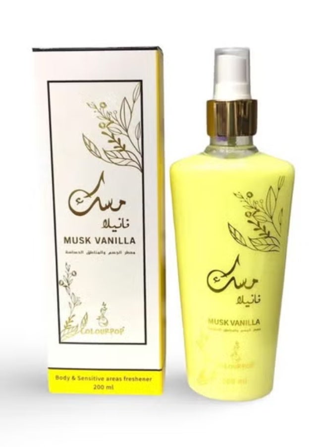 عطر المسك والفانيليا للجسم والمناطق الحساسة 200 مل