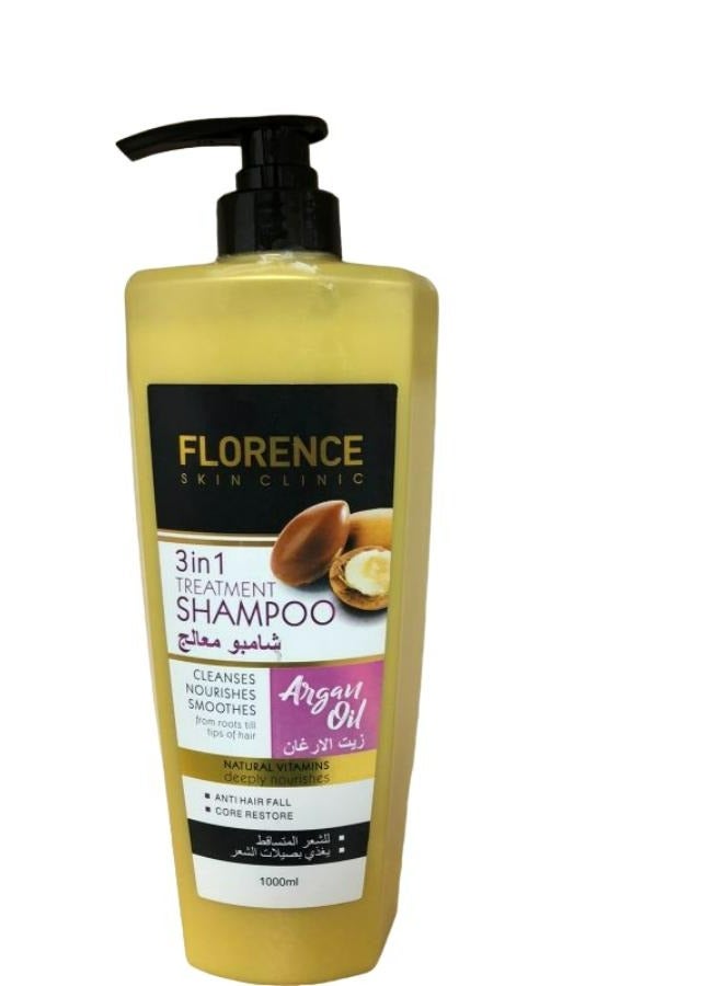 فلورنسا شامبو علاجي 3 في 1 بزيت الأرغان 1000 مل