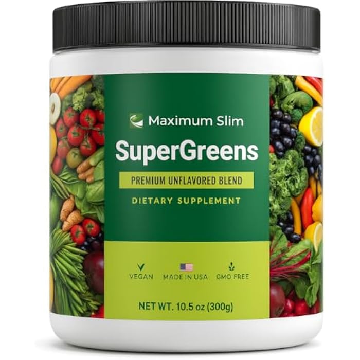 Maximum Slim Fat Burning Supergreens with 27 Natural nutrients for Maximum Energy and Maximum Health - Image 1