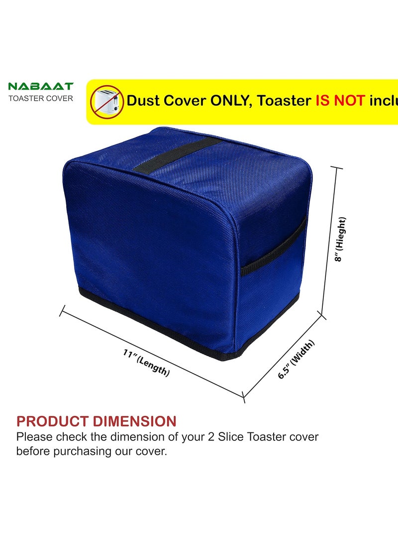 NABAAT NABAAT Dust Proof Water Proof Washable Cover for 2 Slice Toaster Pop up Kitchen with Pockets Standard Size Blue 11x 65x 8  - Image 5