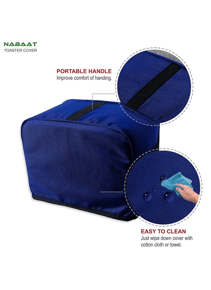 NABAAT NABAAT Dust Proof Water Proof Washable Cover for 2 Slice Toaster Pop up Kitchen with Pockets Standard Size Blue 11x 65x 8  - Image 4