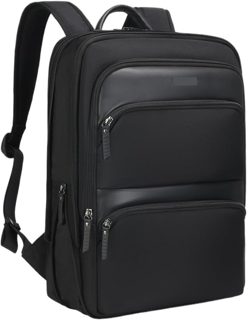 Expandable Backpacks,Compatible For Men 15.6inch Laptop Backpack Male Thin Business School Travel Bag College Schoolbag(Black 17inch) - Image 1