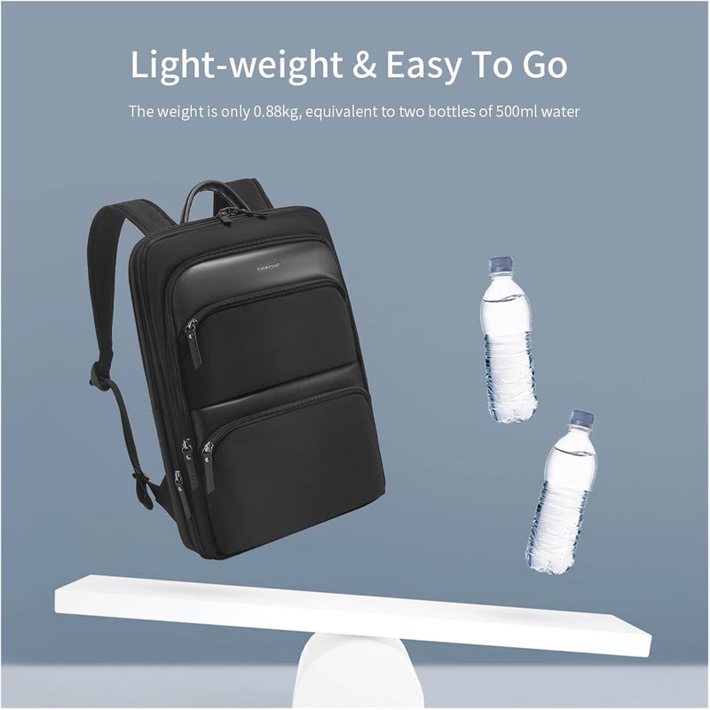 Expandable Backpacks,Compatible For Men 15.6inch Laptop Backpack Male Thin Business School Travel Bag College Schoolbag(Black 17inch) - Image 5