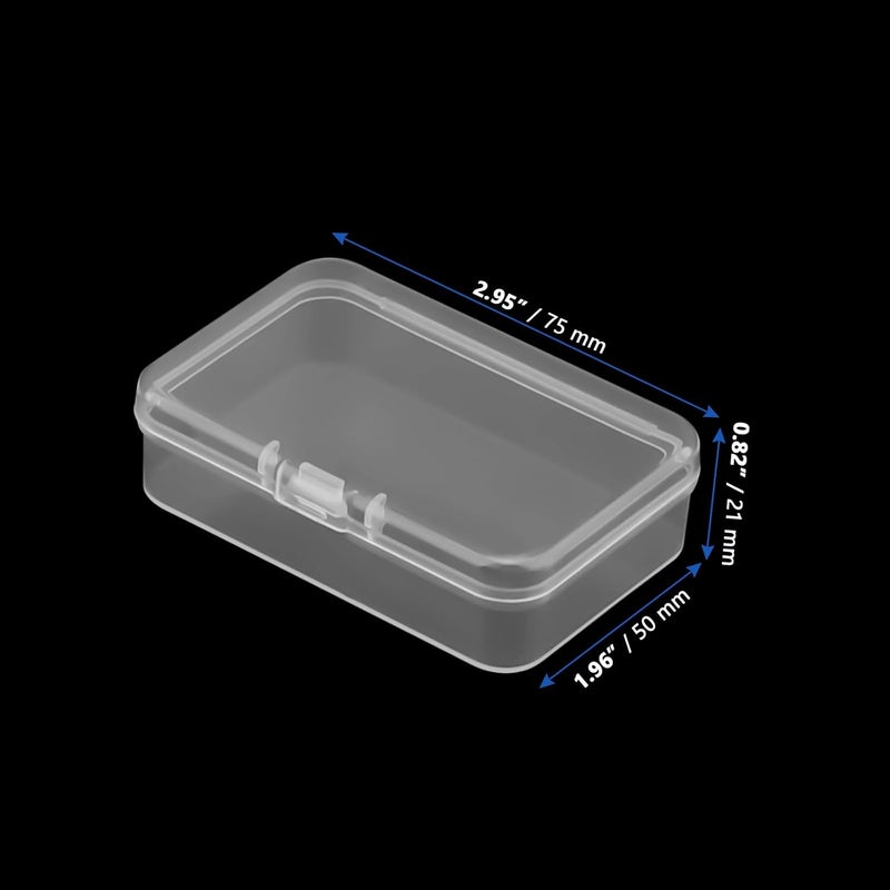 MANCHAP 30 Pack Mini Bead Storage Box, 7.5 x 5 x 2cm Clear Plastic Beads Containers Storage Case for Jewellery, Beads - Image 2