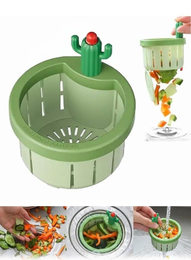 Push Button Cactus Kitchen Sink Drain Strainer – Self-Cleaning Automatic Dumping Basket, Multi-Hole Rotating Design to Prevent Clogs, Large Capacity Kitchen Waste Collector, Tentacle Handle for Easy Lifting, Practical and Stylish Sink Filter for Home, Essential Kitchen Accessory for Clean and Organized Sink - Image 1