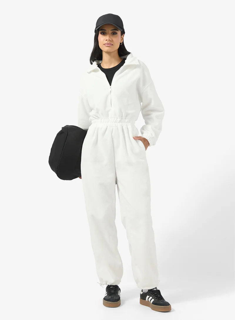 Ginger Hooded Zip Up Fleece Onesie