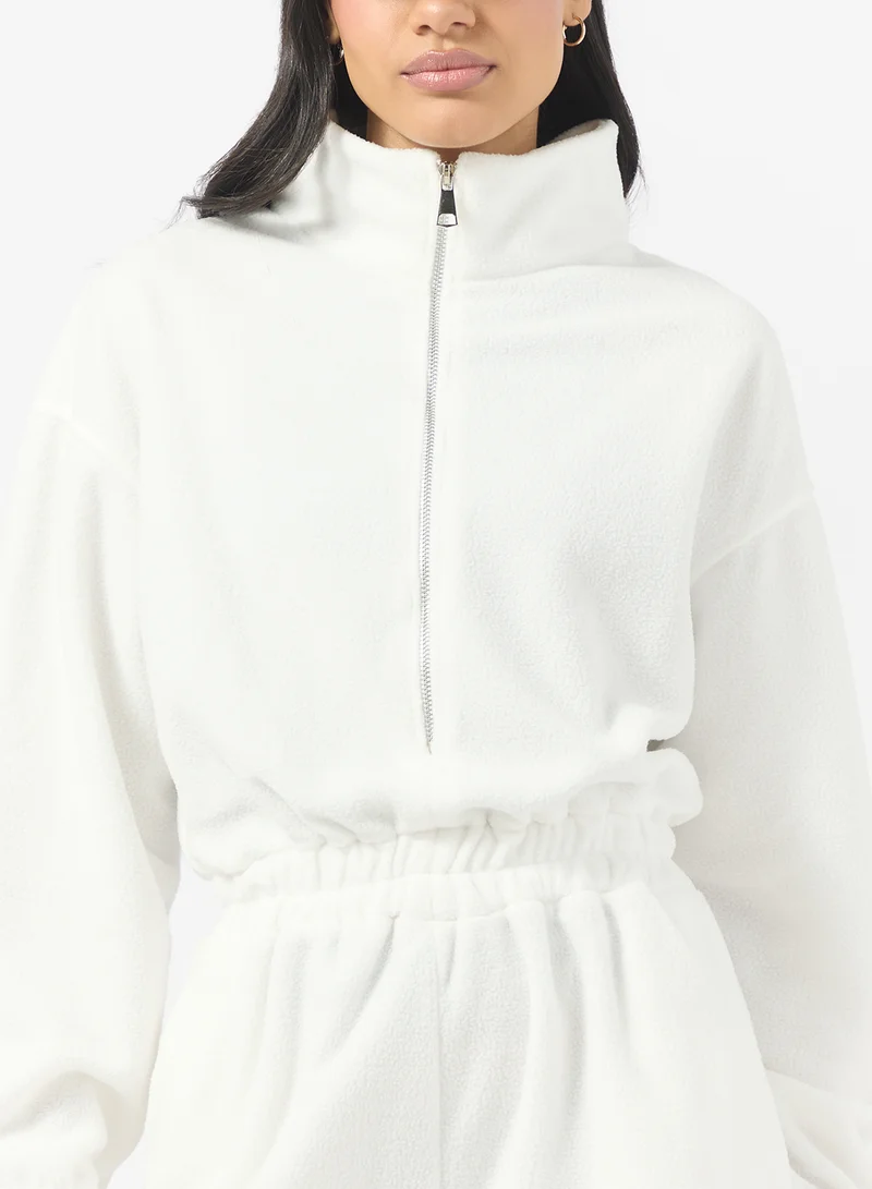 Ginger Hooded Zip Up Fleece Onesie